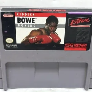 Super Nintendo SNES Riddick Bowe Boxing game cartr