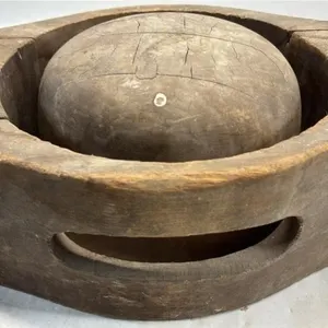 Antique Wood Bowler Hat Mold