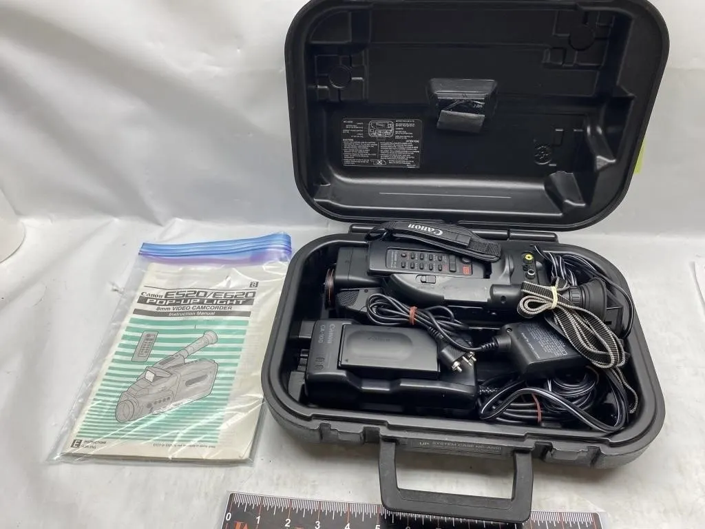 Canon Camcorder Case w/ Accessories & Manual