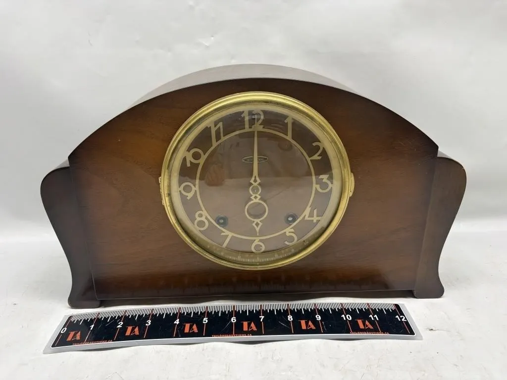 Seth Thomas Wood Mantel Clock, Made in Canada