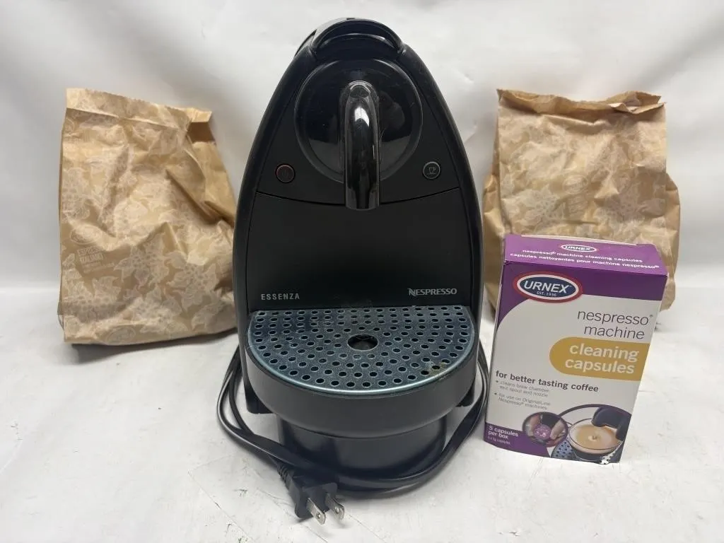 Nespresso Essenza Espresso Machine w/ Capsules &