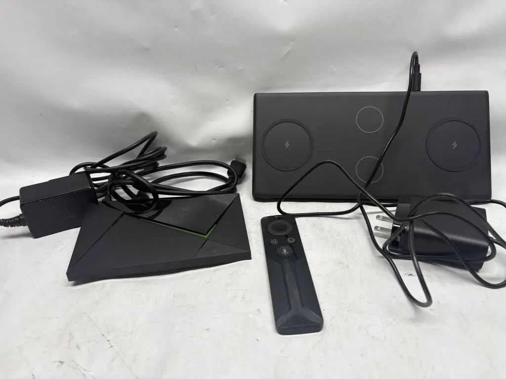 Nvidia Shield TV, Remote & Anker Wireless Charging