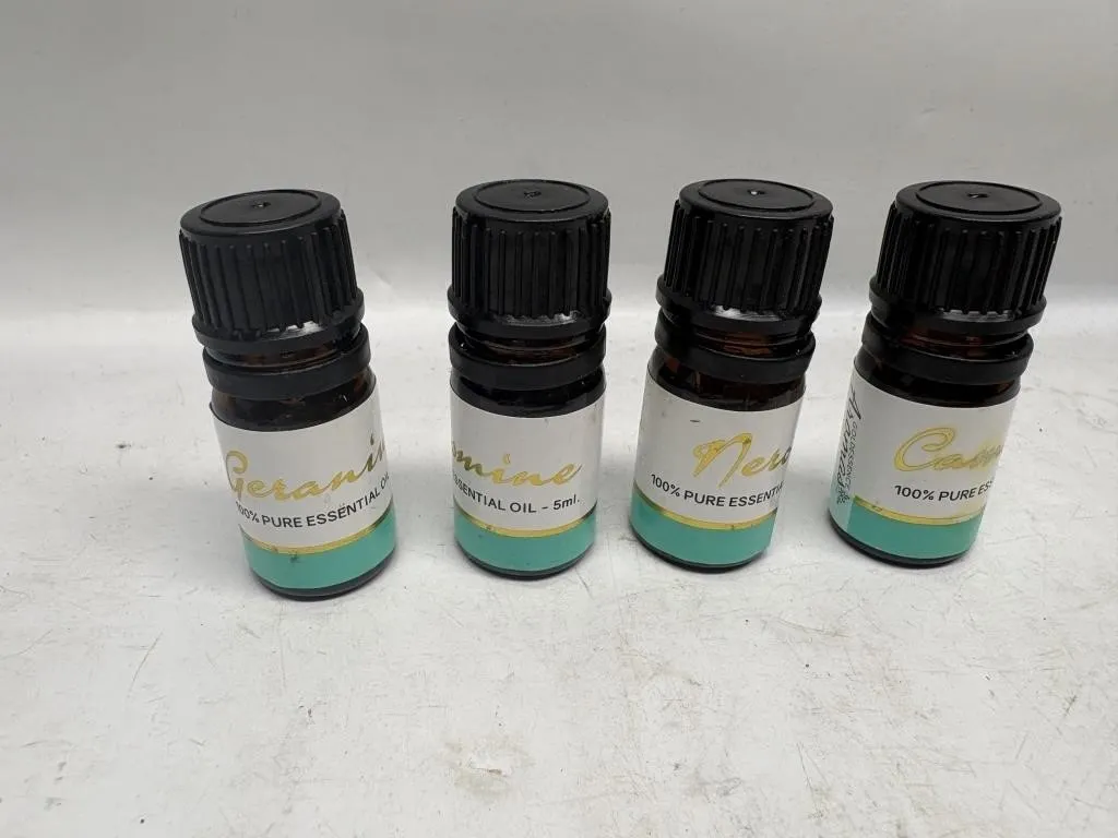 Essential Oils Lot - Geranium, Jasmine, Neroli,