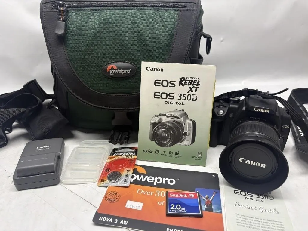 Canon EOS Rebel XT/350D DSLR Camera w/ Lens &