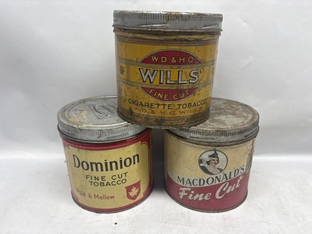 Vintage Tobacco Tins: Wills', Dominion,