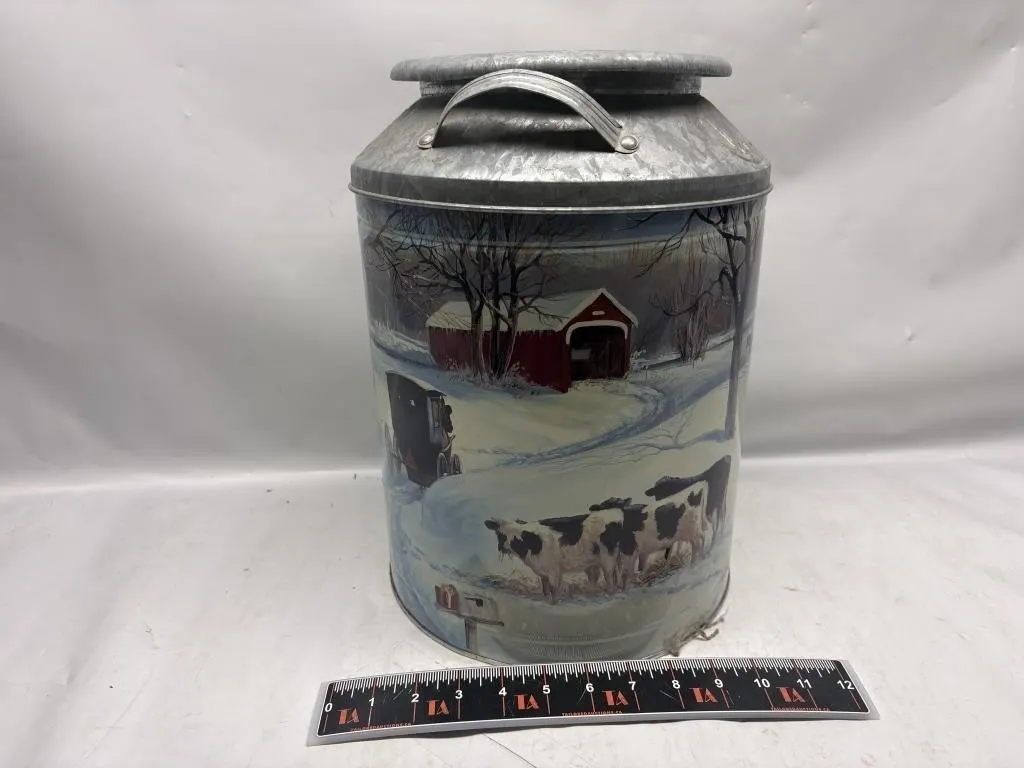 Golden Harvest Winter Cows Popcorn Tin
