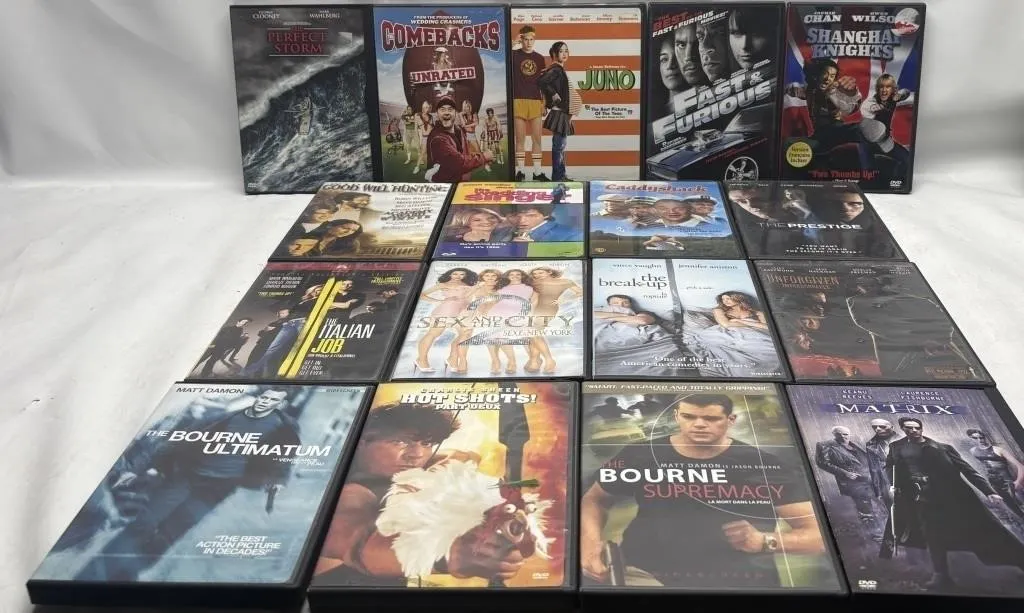 DVD Movie Lot - 20 Titles, Action & Comedy