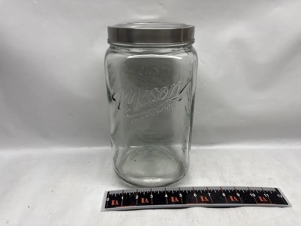 Mason Craft & More Glass Jar with Metal Lid, 159
