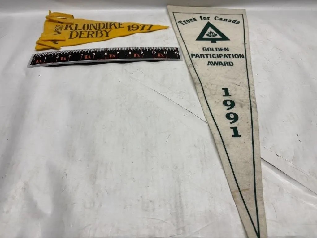 Klondike Derby 1977 & Trees for Canada Pennants
