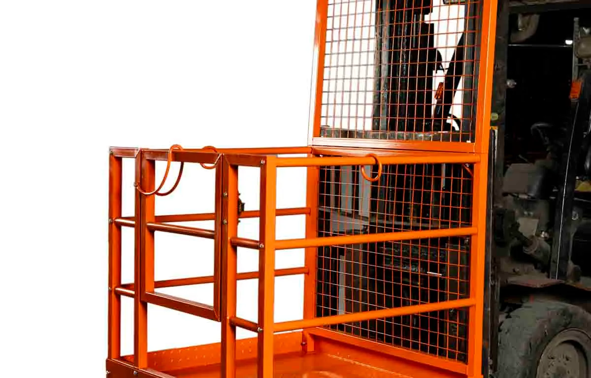 Forklift Work Platform 45"x43", 880 lb Capacity, Heavy-Duty Safety Cage with Locking Mechanism, TMG-
