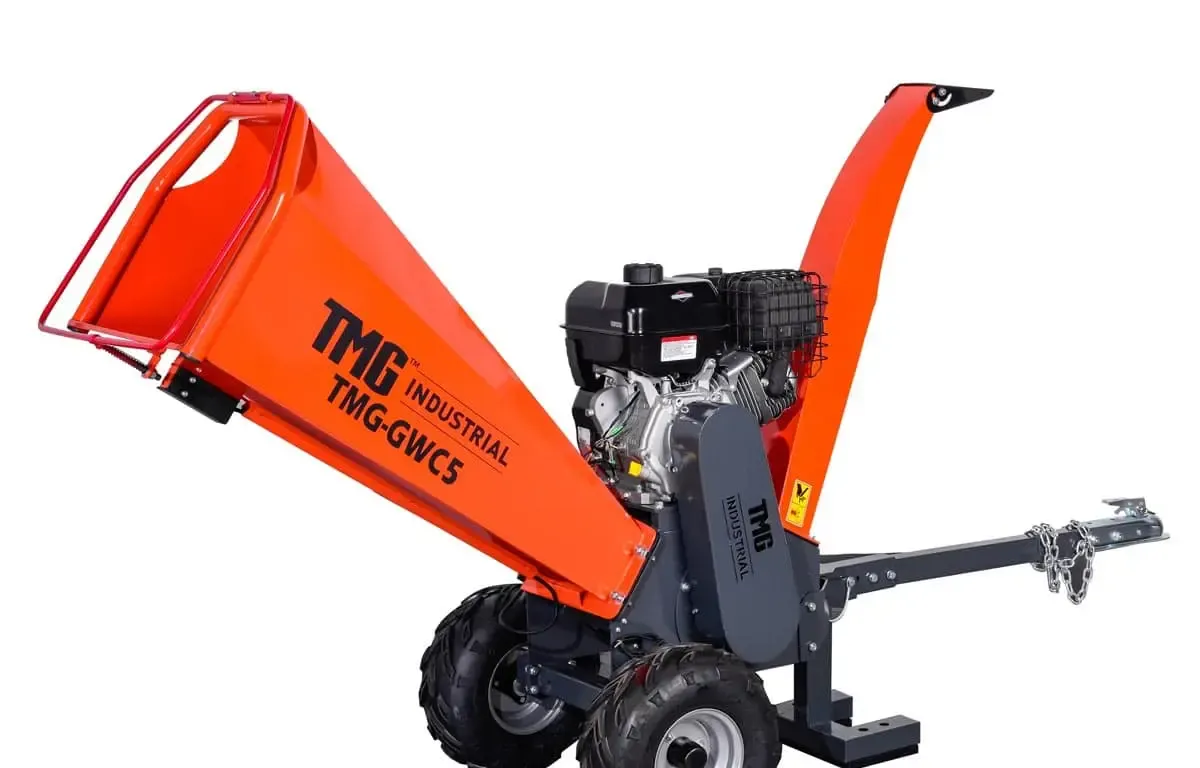 4-3/4" Wood Chipper with 13.5HP Briggs & Stratton Gas Engine, 2" Hitch Tow-Behind TMG-GWC5-OPENED BO