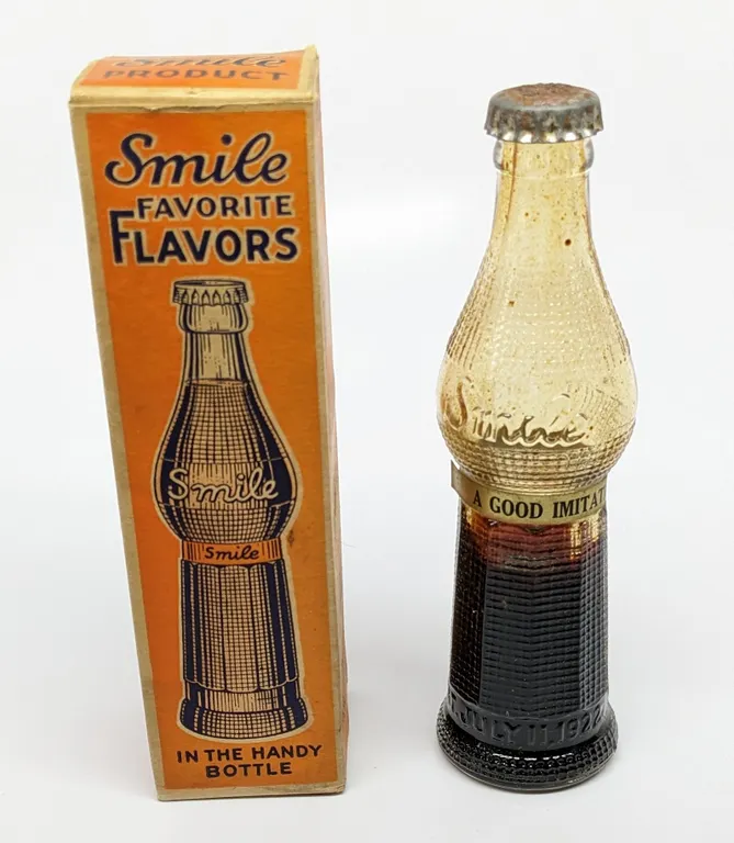 2 1/2 OZ MAPLE BUTTER FLAVOR SMILE SODA FOUNTAIN SYRUP BOTTLE & BOX