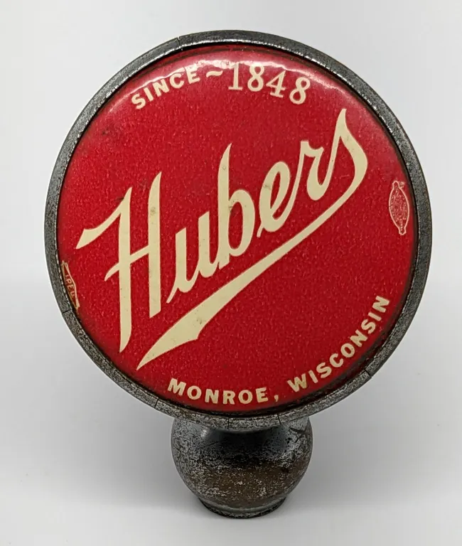 BALLTAP KNOB HANDLE SINCE 1848 HUBERS HUBER BEER MONROE WISCONSIN