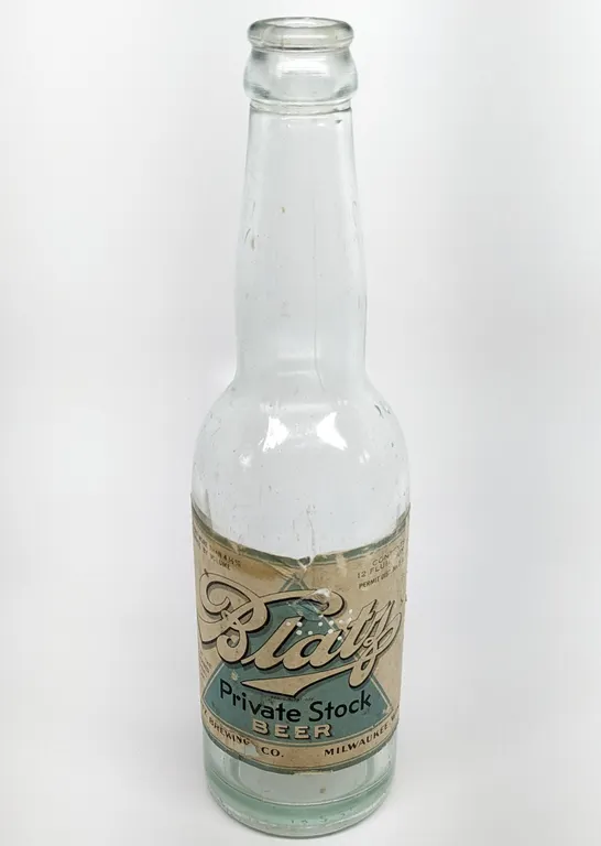 U-PERMIT 12 OZ PAPER LABEL BOTTLE BLATZ PRIVATE STOCK BEER MILWAUKEE WISCONSIN
