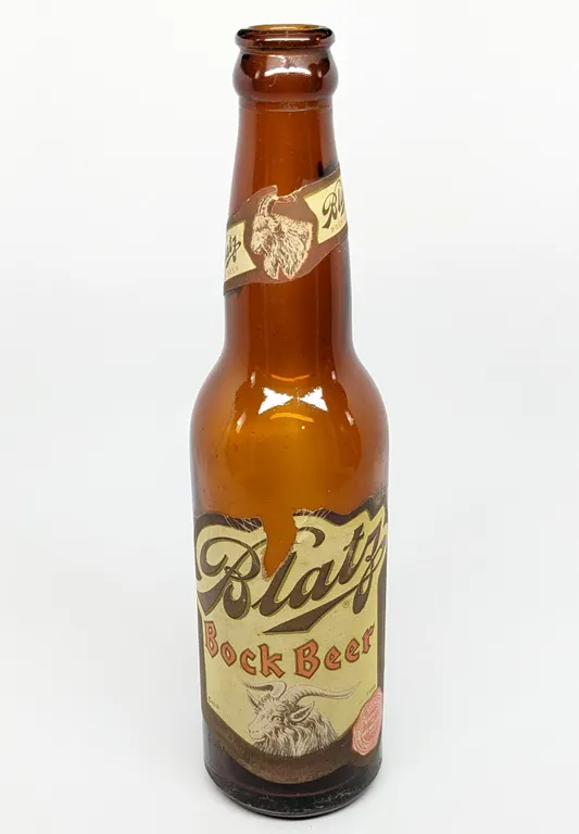 12 OZ PAPER LABEL BOTTLE BLATZ BOCK BEER MILWAUKEE WISCONSIN