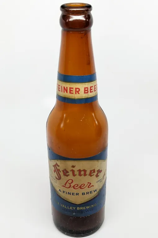 IRTP 12OZ PAPER LABEL BOTTLE FEINER BEER FOX VALLEY BREWING CO MENASHA WISCONSIN