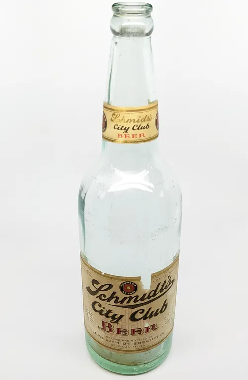 U-PERMIT U-800 24 OZ PAPER LABEL BOTTLE SCHMIDT'S CITY CLUB BEER ST PAUL MINNESOTA