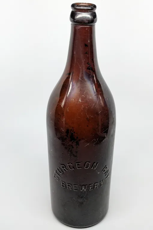 PRE PROHIBITION 24 OZ EMBOSSED BEER BOTTLE STURGEON BAY BREWERY