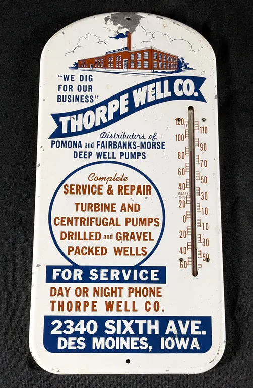 THORPE WELL COPOMONA & FAIRBANKS MORSE PUMPS DES MOINES IOWA