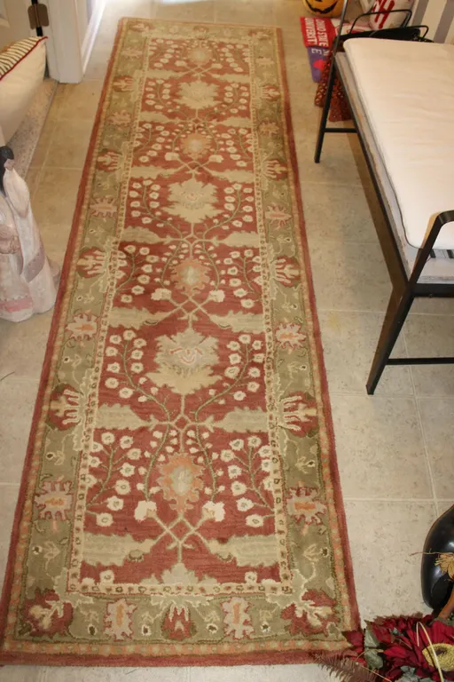 Pottery Barn Franklin Floral Wool Runner Rug