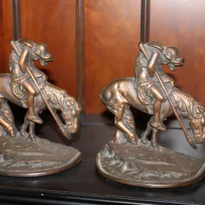 The Gift House "End of the Trail" Horse Rider Bookends