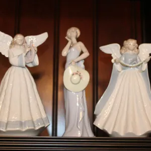 Lladro Porcelain Angel & Woman Figurines