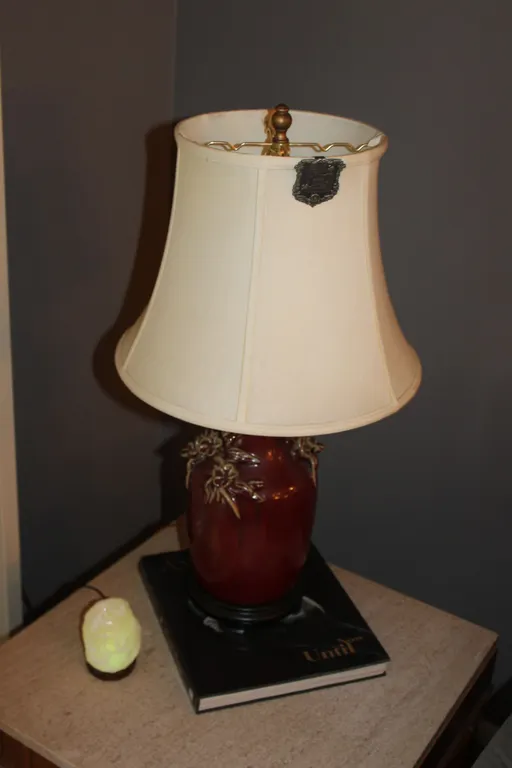 Burgundy Ceramic Table Lamp