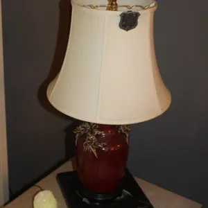 Burgundy Ceramic Table Lamp