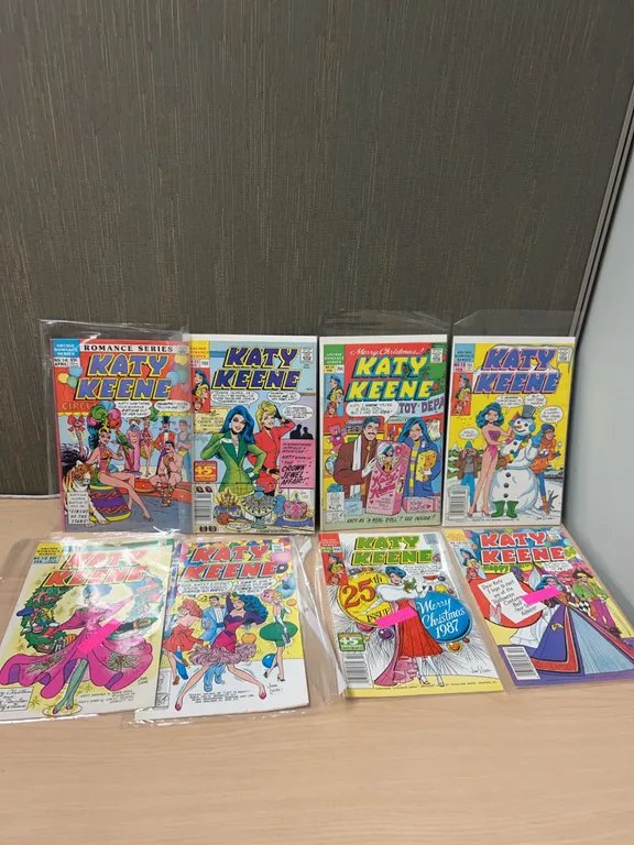 Katy Keene Comic Lot: Eight Archie Romance Series Issues, Includes Anniversary & Holiday Editions, 1