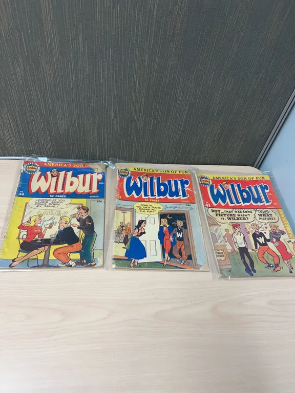 Wilbur Comics Lot: Issues 34, 33, and 41 from Archie Series by MLJ Magazines, 1947-1949, 52 Pages Ea