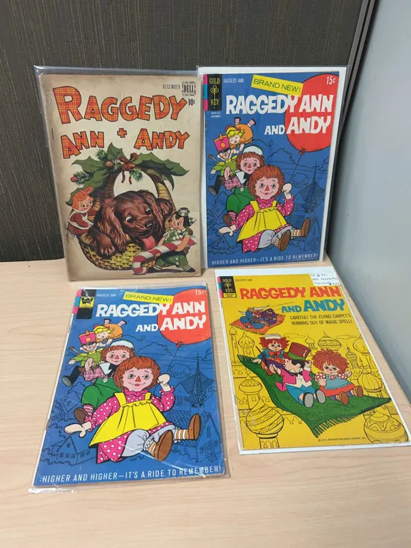 Raggedy Ann and Andy Dell and Gold Key Comic Books, Including 1950s and 1971 Editions, Set of Four I
