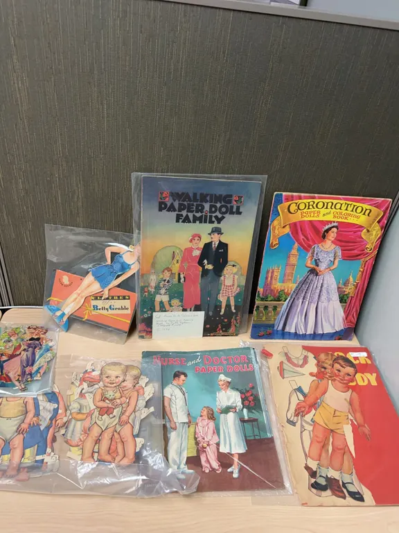 Mid-20th Century Paper Doll Books and Sets Featuring Coronation and Hollywood Themes (Approx. 9 Sets