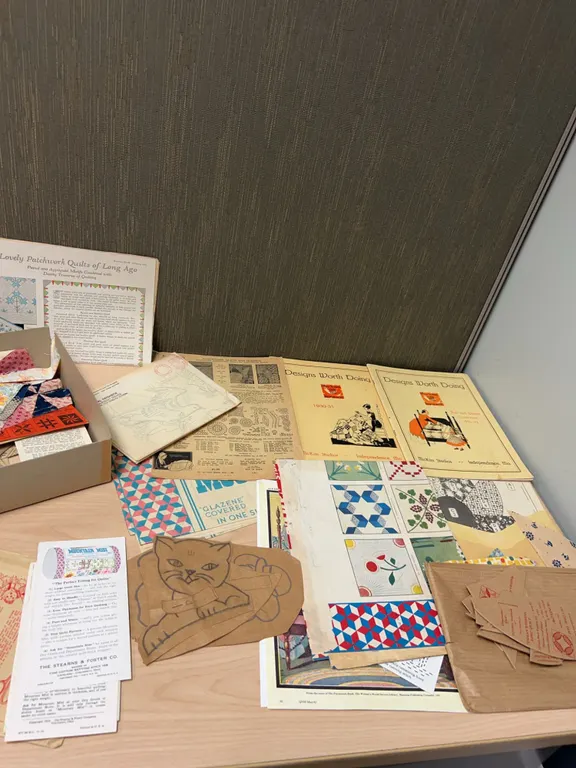 1930s Quilt Pattern Ephemera Collection With McKim Studios Catalogs, Templates, and Patchwork Sample