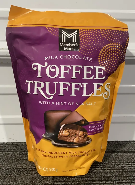 *NEW* Member's Mark Milk Chocolate Toffee Truffles with Sea Salt - Best By: 7/2026