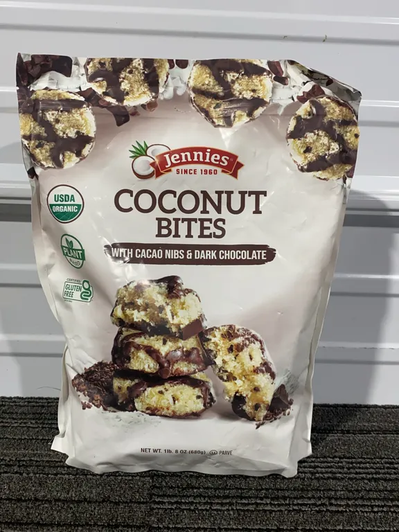 *NEW* Jennies Organic Coconut Bites with Cacao Nibs & Dark Chocolate - Best By: 5/2027