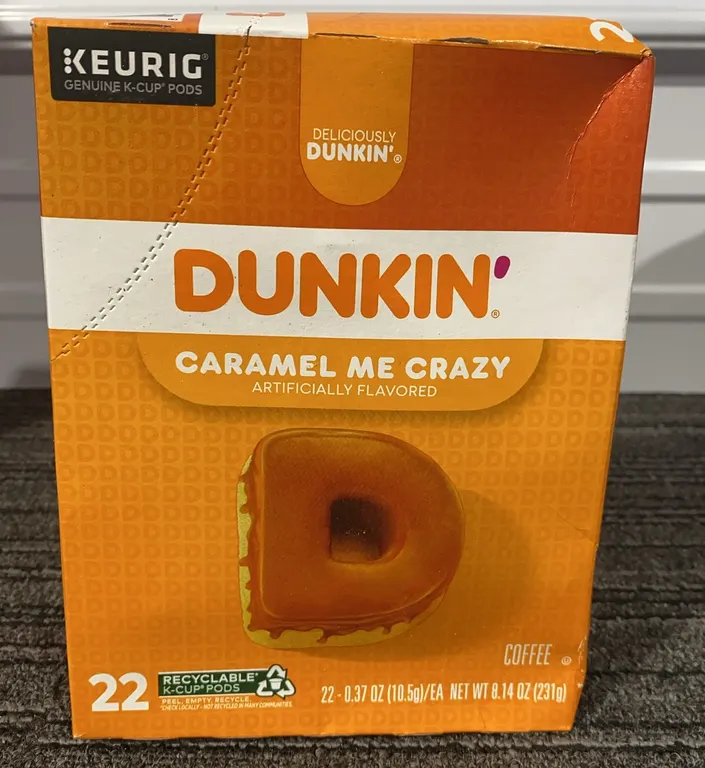 **NEW** Dunkin' Caramel Me Crazy Coffee K-Cup, 22 Pods - Best By 2/2027