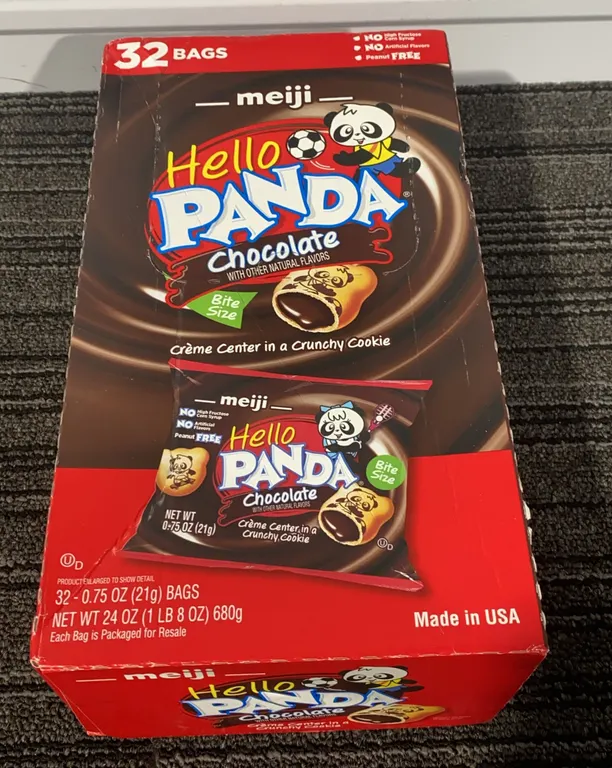 *NEW* Meija Hello Panda Cookies Chocolate, 24oz/32 Packs - Best By: 4/2027