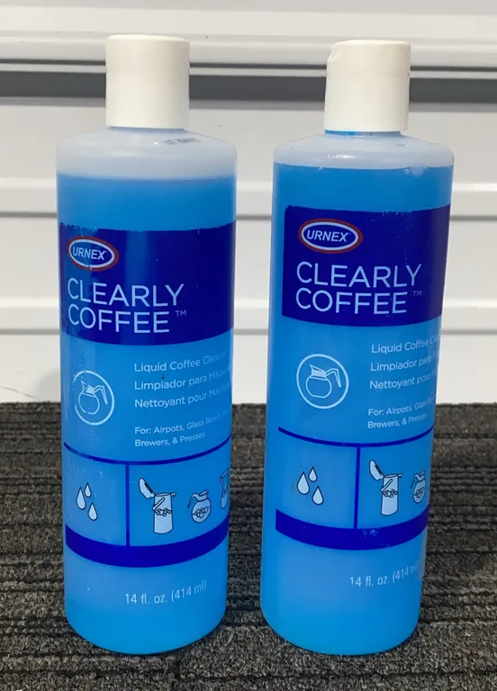 *NEW* 2 Urnex Clearly Coffee Pot Cleaner, 14 OZ Each