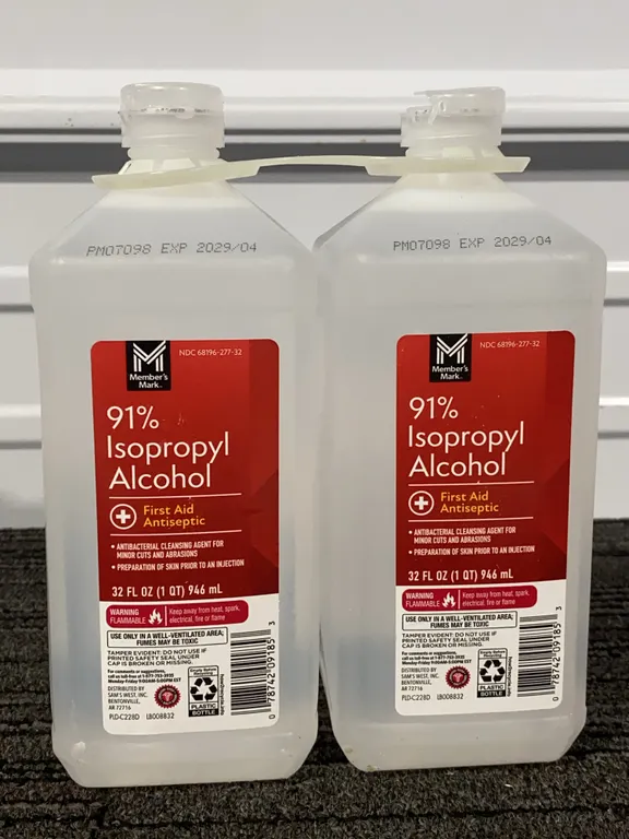 *NEW* 2 Equate 91% Isopropyl Alcohol, 32 OZ Each - Best By 4/2029