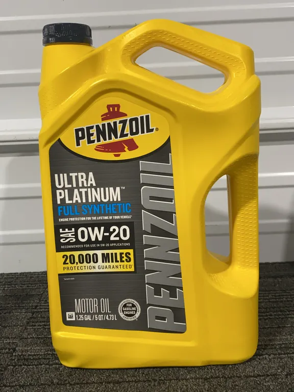 *NEW* Pennzoil Ultra Platinum Full Synthetic 0W-20 Motor Oil, 5 QT