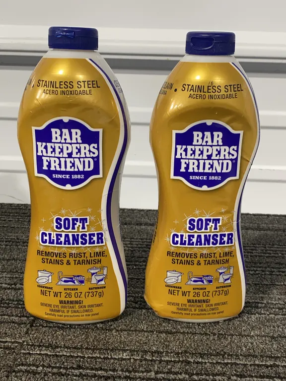 *NEW* 2 Bar Keeper's Friend Liquid Soft Cleaner Bottles, 26 OZ Each