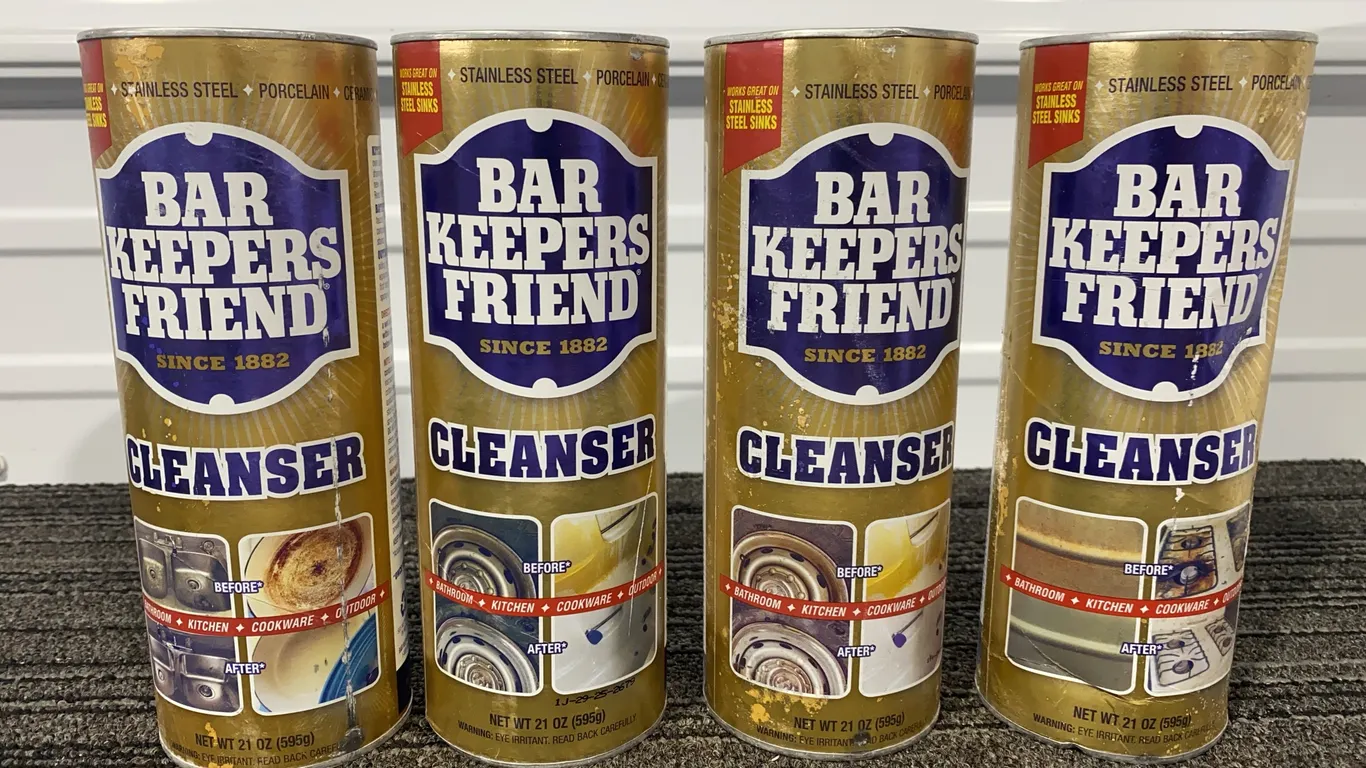 *NEW* 4 Bar Keeper's Friend Powder Cleaner, 21 OZ Each