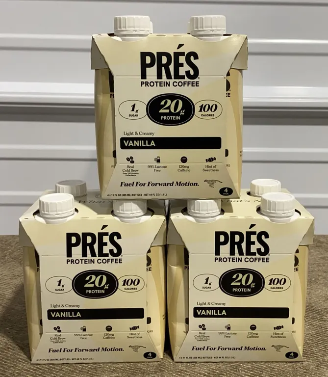 *NEW* Pres Protein Coffee Vanilla 12 Pack - Best By 12/2026