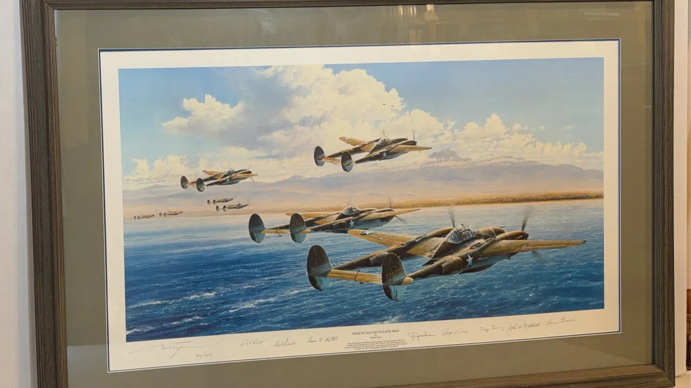 Framed Robert Taylor, “Bogeys! Eleven O’Clock High” Ltd. Ed. Print, Signed by Artist & Veterans