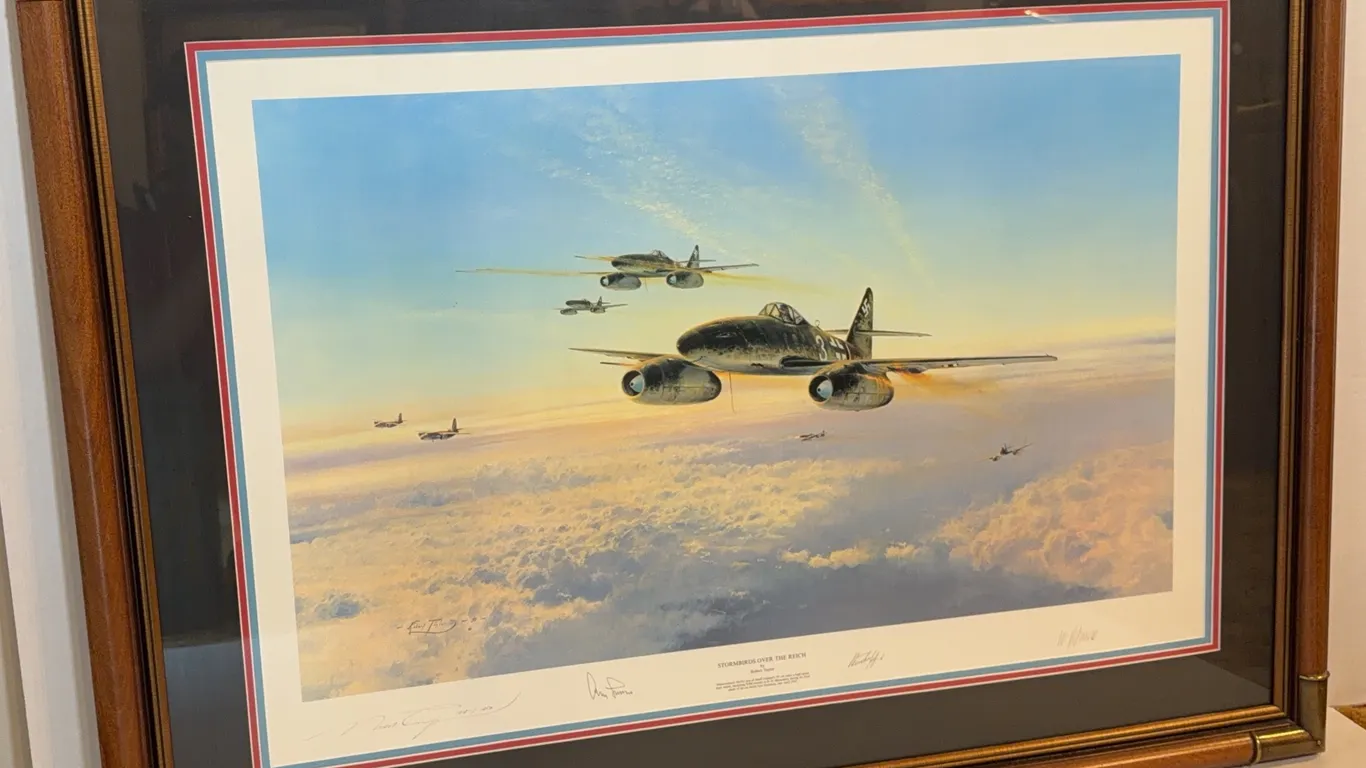 Robert Taylor “Stormbirds Over the Reich” Ltd. Ed. Print 1010/1250, Signed by Artist & Veterans