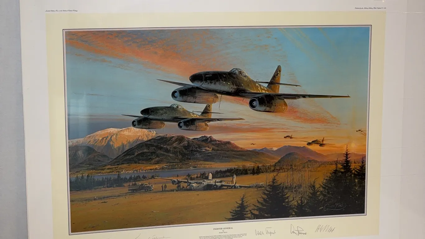 Robert Taylor “Fighter General” #983/1000, Signed Adolf Galland, Krupinski, Bob & Fahrmann & COA
