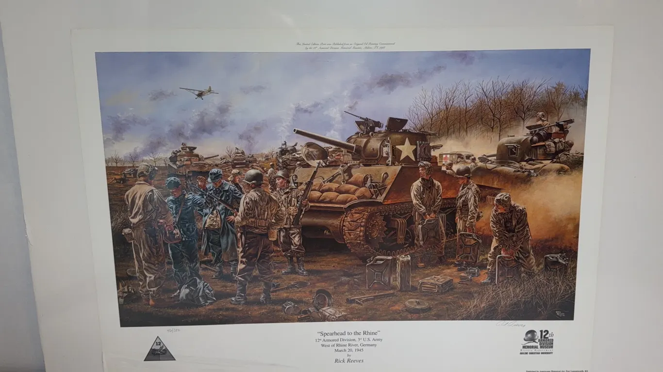 Rick Reeves “Spearhead to the Rhine” Signed Limited Edition Print #46/500