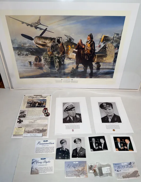 John D. Shaw “Prey for Mercy” Signed Franz Stigler LE Print #251/1000 Complete Collector Set, COA