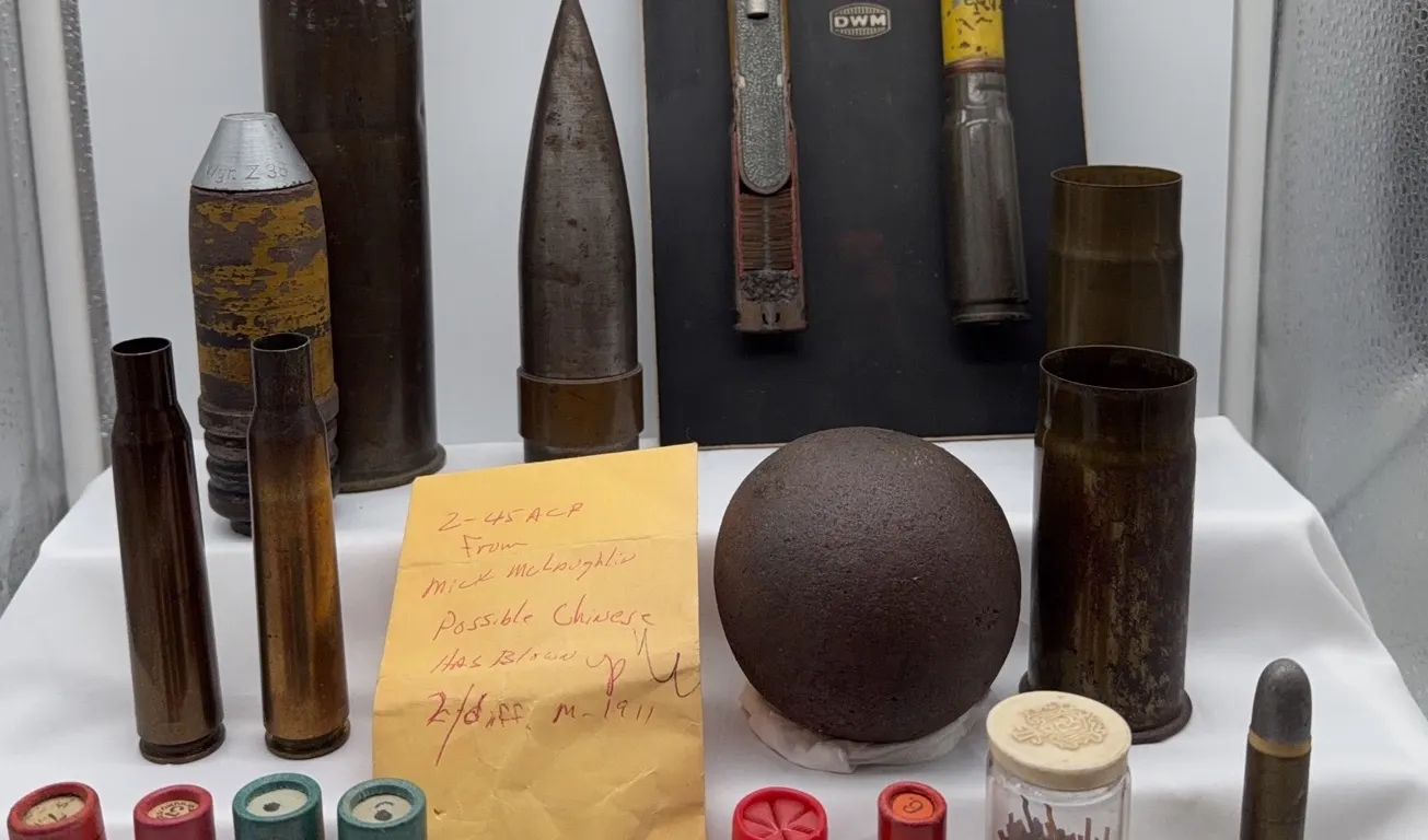 Military Ordnance & Ammunition Collection, DWM Cutaway Display, Shell Casings, Projectiles & More