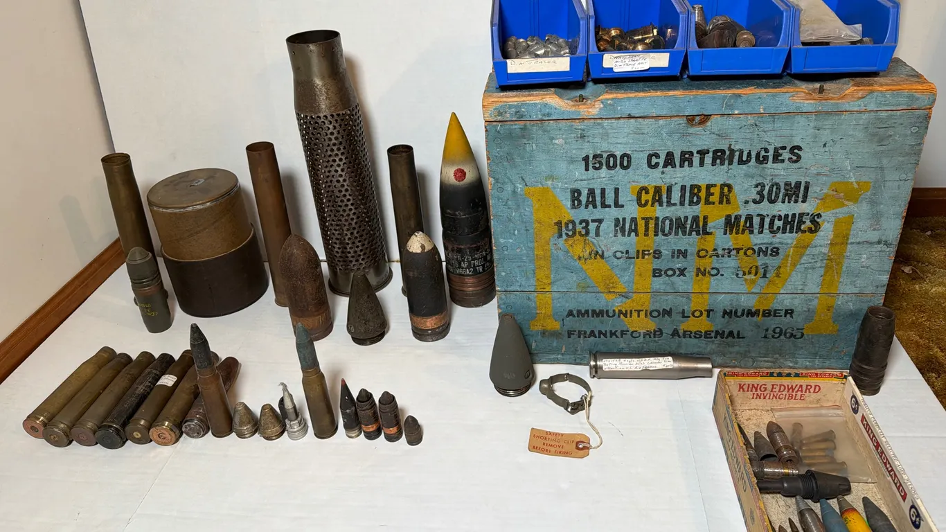 Military Artillery Shells, Casings & Ammunition Relics Collection